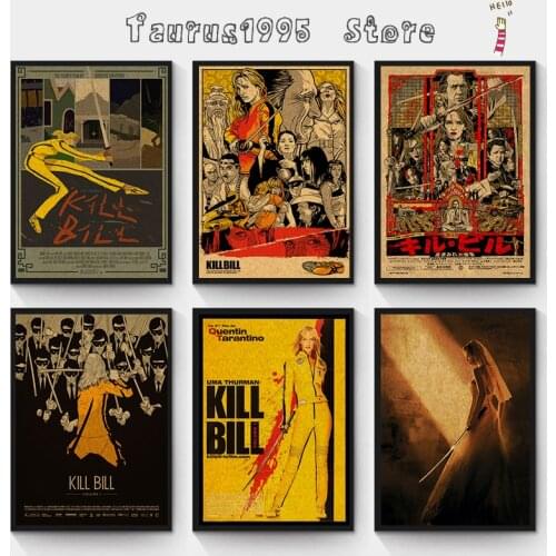 New Kill Bill Vol.1 Quentin Tarantino Classic Movie Poster Kraft Paper Poster Bar Cafe Living Room Dining Room Wall Decorative