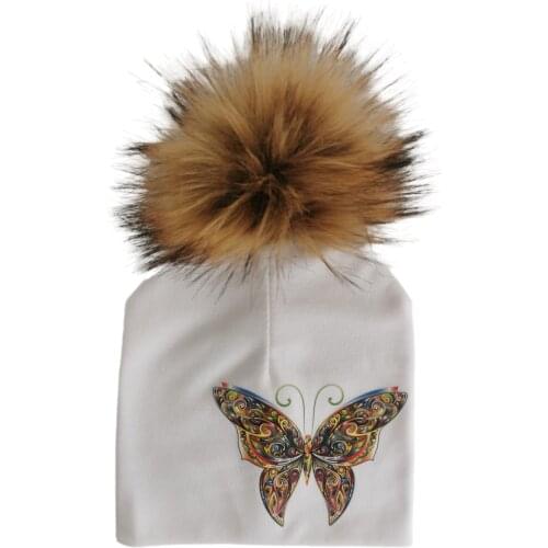 Newborn winter autumn fashion butterfly toddlers infant bonnet baby hat for girls hat cap for baby children photo props