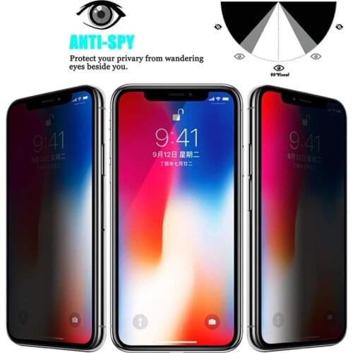 Full Screen Privacy Tempered Glass Anti-spy Film For IPhone 11 Pro Max 12 Mini ProMax X XS XR 6S 7 8 Plus SE Screen Protector