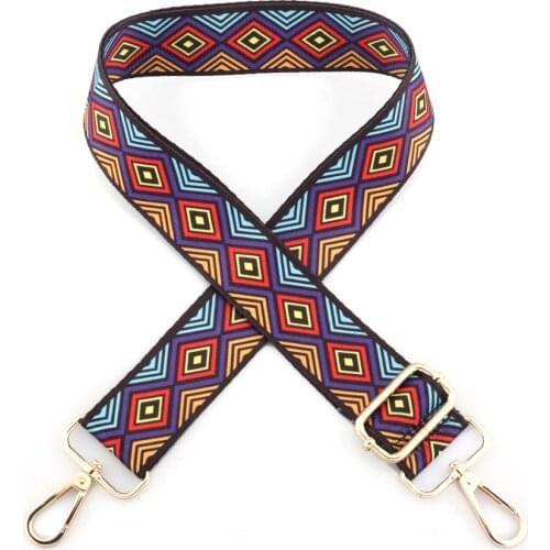 Rainbow Nylon Adjustable Length Belt Purse Belt Accessories Lady Wide Shoulder Handbag Straps Replacement Belts shoulder straps