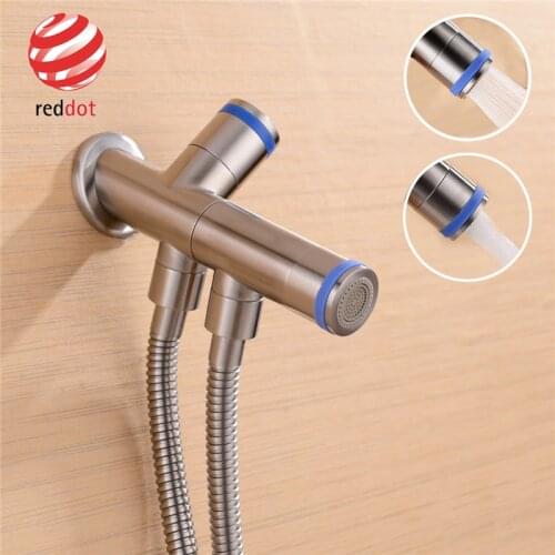 Magnetic Double Mode Bidet Toilet Hand Held Bidet Sprayer Shattaf Douche Kit Shower Set Cold Tap ,Red Dot Award