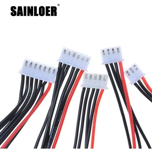 SAINLOER 5pcs Goede Kwaliteit 2S 3S 4S 5S 6S Lipo Battery Balance Charger Plug Lijn/Draad/Connector 22AWG Balance charging cable