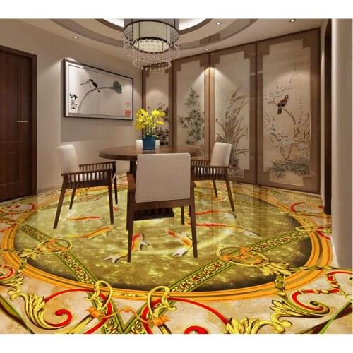 3d floor wallpapers marble Custom Photo self-adhesive 3D floor PVC waterproof floor Home Decoration