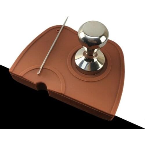 B Silicone Coffee Tamper Mat Holder Espresso Maker Support Base Non-Slip Corner Mat Barista Home Coffee Shop Tools Gadgets