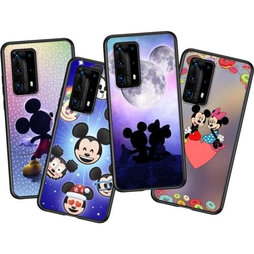 MicMickey Mouse Cute Smart Silicone Cover For Huawei P40 P30 P20 Pro P10 P9 P8 Lite RU E Mini Plus 2019 2017 Soft Phone Case