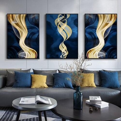 Nordic Geometric Wall Art Canvas Painting Abstract gold Fabric Poster Print Modern Minimalist Picture for Living Room Home Decor