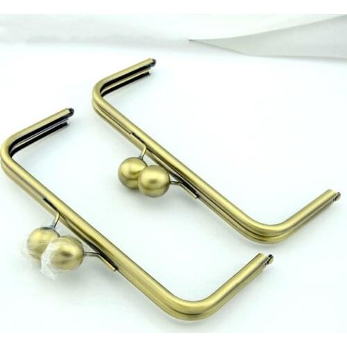 22cm Vintage Big Ball Clasp DIY Handbag Accessories Kiss Lock Purse Frame For Handbags Purse Bag Frame Supplier Bronze