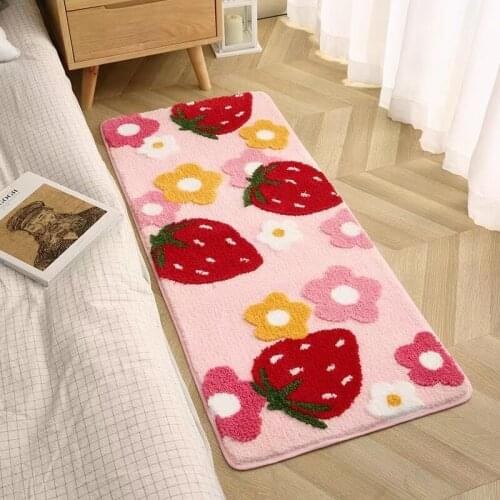 Pastoral Cartoon Style Bedroom Bedside Rugs Non-slip Carpet For Bathroom Living Room Entry Doormat Home Decor Absorbent Mat