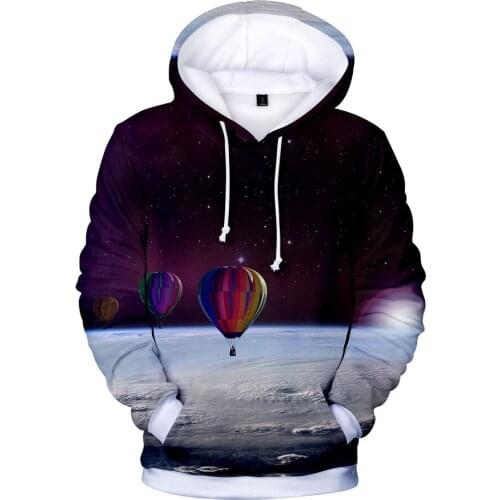 Funny hot air balloon Space Galaxy fashion 3d hoodies Sweatshirt men women sport Hoodie tops casual Long Sleeve Hooded pullover