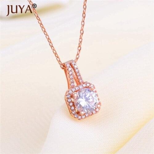 Handmade Luxury Austrian cubic zirconia Pendant Necklace For Women Summer Fashion Statement Jewelry Bijoux Collier Femme
