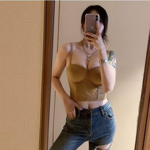 Ladies Sexy Leather Velvet Bare Navel Tube Top Sling Underwear High Waist Ultra Short Comfortable Wrapped Underwear FP046
