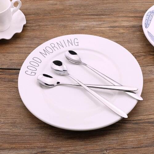 2Pcs Kitchen Accessories Spoon Durable Long Handle Easy to clean Stainless Steel Mutil-Function Soup Spoons for Dinner