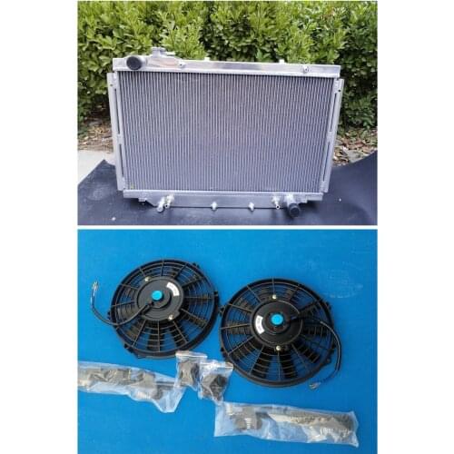 Hot Selling 3 Row Aluminum Radiator+2*Fan For Toyota Landcruiser HDJ80 HZJ80 FJ80 FZJ80 AUTO