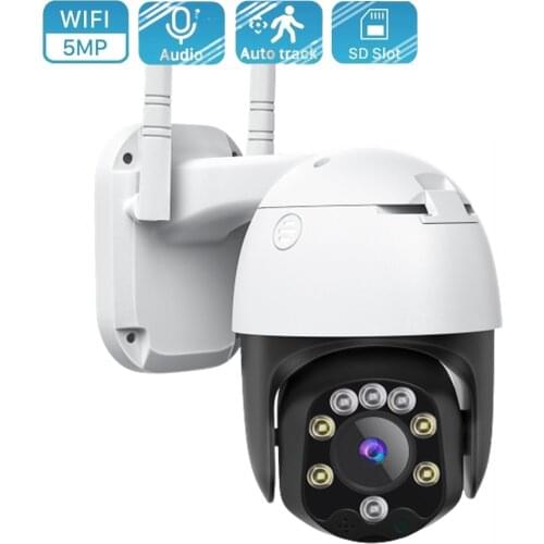 5MP 2MP HD Auto Tracking WiFi IP Camera AI Humanoid Detection Outdoor Two-Way Audio IR Full Color Night Vision CCTV Surveillance