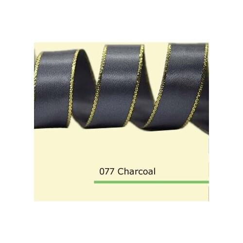 5/8 inch(16mm) Golden Metallic Edge Satin Ribbons 35colors in stock