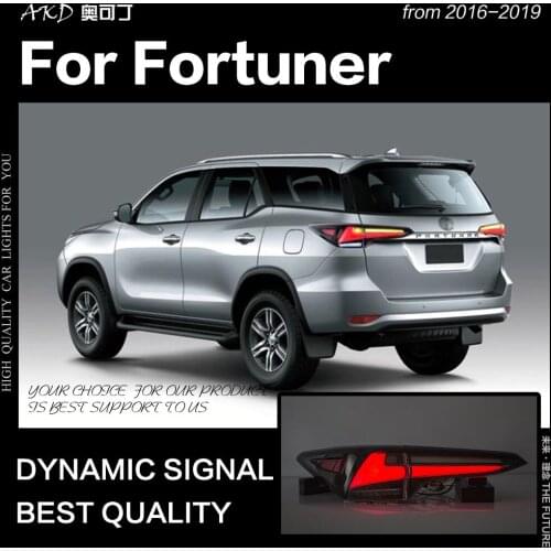 Car Styling for Toyota Fortuner Tail Lights 2016-2019 Dynamic Signal Tail Lamp LED Tail Light DRL Brake Reverse auto Accessories