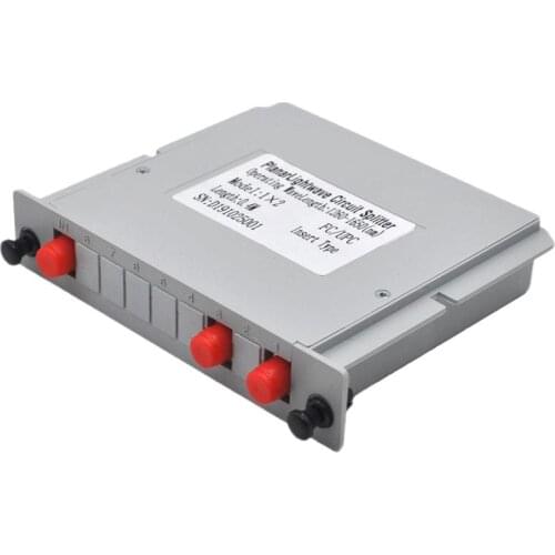 Free delivery1 * 2 FC/UPC Fiber Optic Splitter 1*2Optical PLC Splitter Box Card Plug-in Card FTTH PLC Splitter
