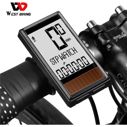 Wireless Solar Energy Code Meter Mountain Road Bicycle Big Character Waterproof Speed Bike Computer Speedometer Bicycle Computer