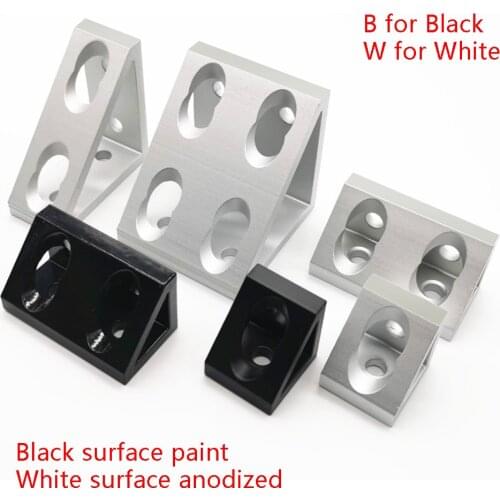 CNC Finish Machining of Aluminum Right Angle Parts with Heavy Angle Code and Solid Angle Pieces 2020 3030 4040 2040 3060 4080