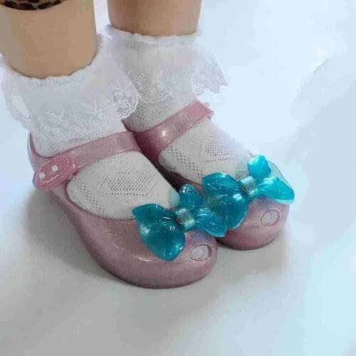 Girls 2021 New Mini Melissa Jelly Shoes Kids Beach Sandals Children Princess Candy Non-slip Melissa Sandals SH19107