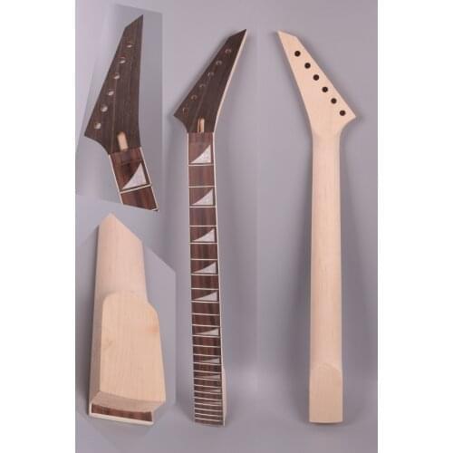 Diy Jackson Style Electric guitar Neck 24 fret 25.5'' Rosewood Fretboard Locking nut Unfinished