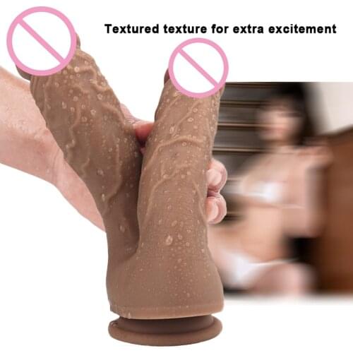 Double Dildo Penis For Women Big Cock With Strong Suction Cup Female Masturbator Adult Sex Toy Dick Skin Feeling Dildos Sex Toys