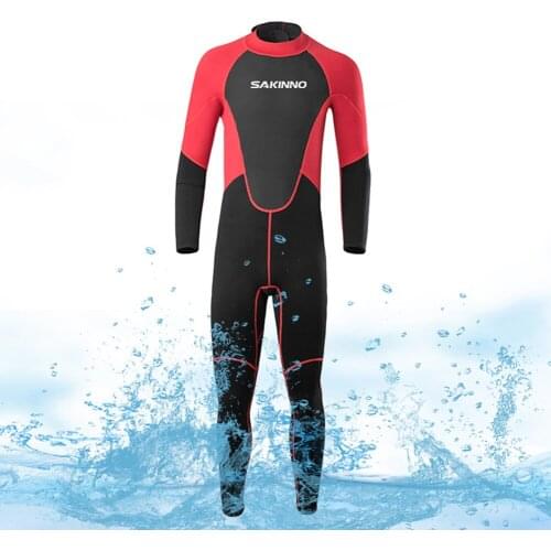 2mm Full Body Men Wetsuit Quick-Drying Sunscreen Clothing Scuba Diving Bathing Sleeve Triathlon Wetsuit for Surfing Diving