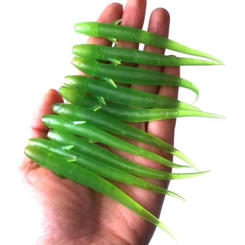 HENGJIA 10.5cm 3.5g rubber soft fishing lures luminous loach trout catfish fishing lures Pesca fishing tackles