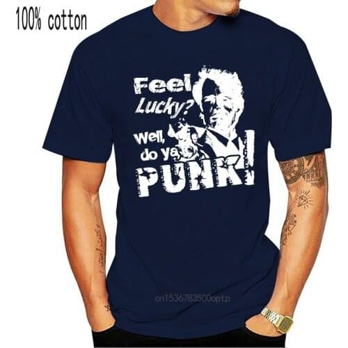 CLINT EASTWOOD T Shirt Feel Lucky Punk Unforgiven Gran Torino Outlaw Josey Wales Summer Short Sleeves T-Shirt Fashion