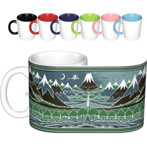 Forest Mountain Path In The Style Of J.r.r.tolkien Ceramic Mugs Coffee Cups Milk Tea Mug Jrrtolien Mirkwoods Thereandbackagain