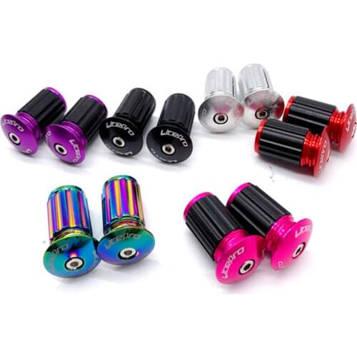 LITEPRO A Pair Aluminum Alloy MTB Bike Folding Bicycle Handlebar End Cap Inflated Locked up Bar Plug
