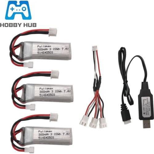 7.4V 300mAh LiPo Battery For RC WLtoys F959 RC Quadcopter Drone Parts 7.4v lipo battery For XK DHC-2 A600 A700 A800 A430