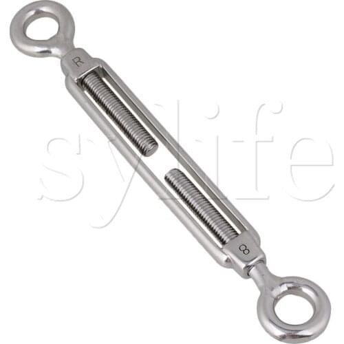 M8 European Style Turnbuckle Wire Rope Tension 304 Stainless Steel Eye&Eye