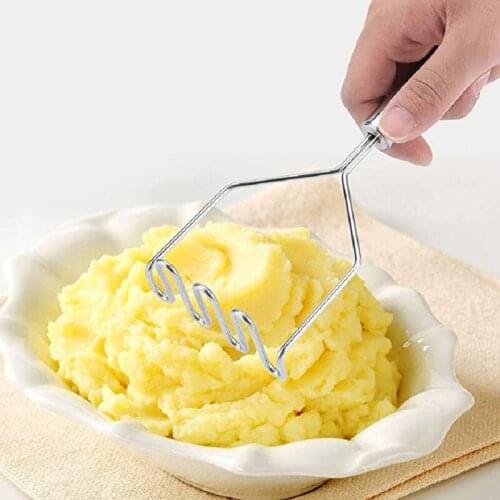 Stainless Steel Wave Shape Potato Masher Hand Pressure Potatoes Crushing Tool Kitchen Gadget Tools