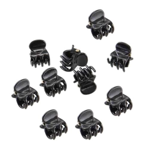 NEW 10 Small Plastic Black Hair Clips Claws Clamps HOT