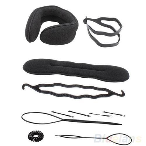 One Set Fashion Hair Style Tool Hair Bun Make Twist Bowknot Comb Pin Headwear With it you can make lovely meatball head or other