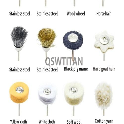 100PCS Dental Lab Polishing Brush Polishers Wool cloth wheel Polishing Wheel for Rotary