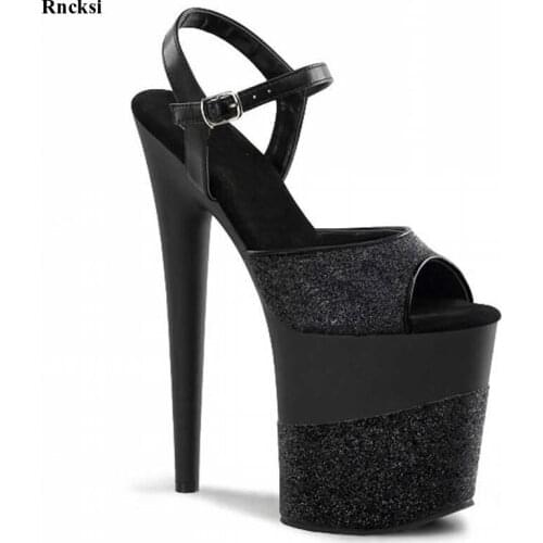 Rncksi Sexy Pole Dance New Design Shoes Women Dress sandals platform 20cm high heels Night clubbing Girls Sandals Shoes