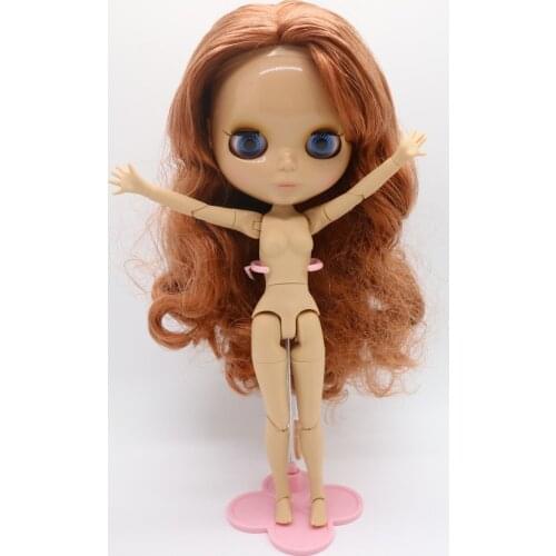 Joint body Nude Blyth Doll,tan skin Factory doll Fashion doll Suitable For DIY Change BJD Toy For Girls
