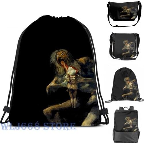 Funny graphic print shoulder Bags women Saturn Devouring His Son Single shoulder backpack travel for men Gym Bag