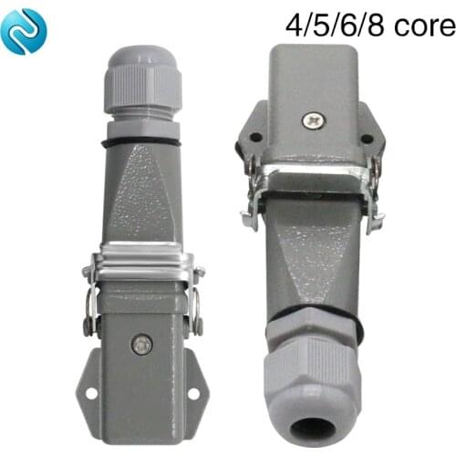 Heavy duty connector 4 core (3+1)5 core (4 +1)6 core (5+1)8 core (7+1)-3 gas plug 250V Horizontal aviation plug