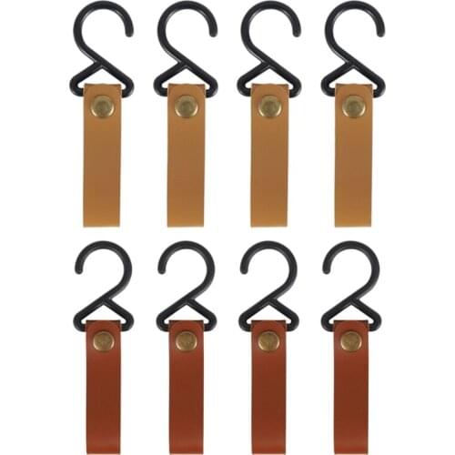 Light Hook Multifunctional PU Leather Tent Canopy Clip Outdoor Camping Equipment Accessories, Practica Tent Hook