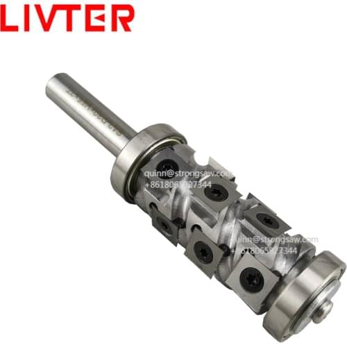 LIVTER carbide insert bearing 12.7 12 mm 1/2'' spindle milling cutter for trimming wood spoilboard surfacing CNC Router Bits