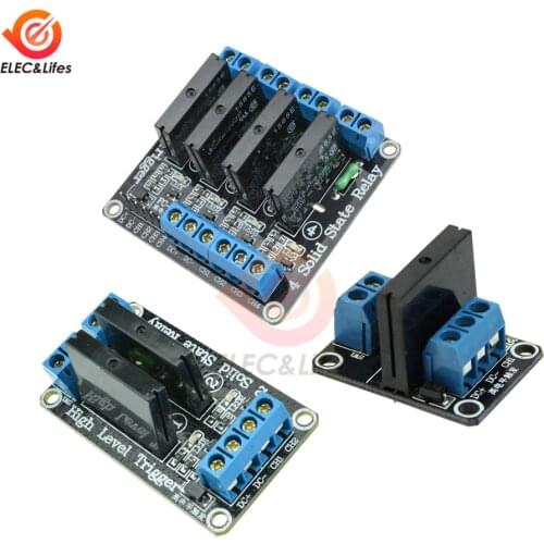 Smart Electronics DC 5V 1/2/4 Channel Relay Module Solid State High Low Level Trigger G3MB-202P Relay SSR AVR DSP for Arduino