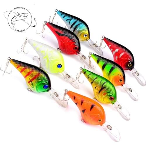 Bass Crankbait Fishing Lure Rattle Sound Wobbler hard bait 95mm/11g Diving 2.7m Freshwater Artificial Bait Beach Trailer Pesca