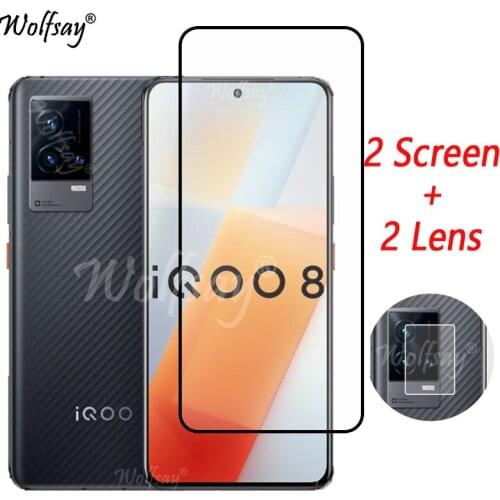 Full Cover Glue Tempered Glass For Vivo iQOO 8 Screen Protector For Vivo iQOO 8 iQOO8 7 8 Pro Camera Glass For Vivo iQOO 8 Glass