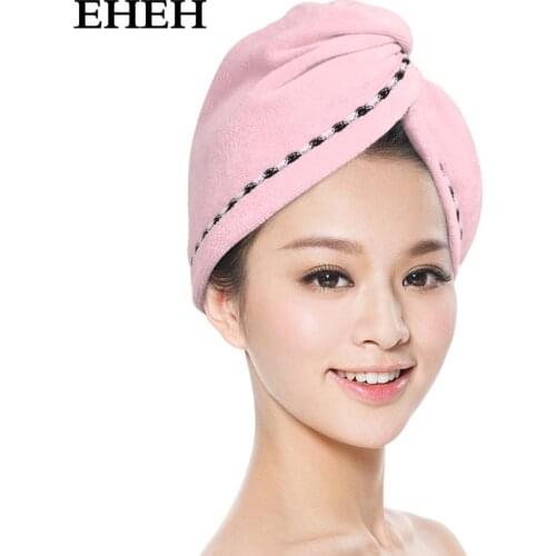 EHEH Girls Ladys Quick Dry Hair Towel Hat Microfiber Super Absorbent Hair Drying Wrap Cap Quick Drying Turban