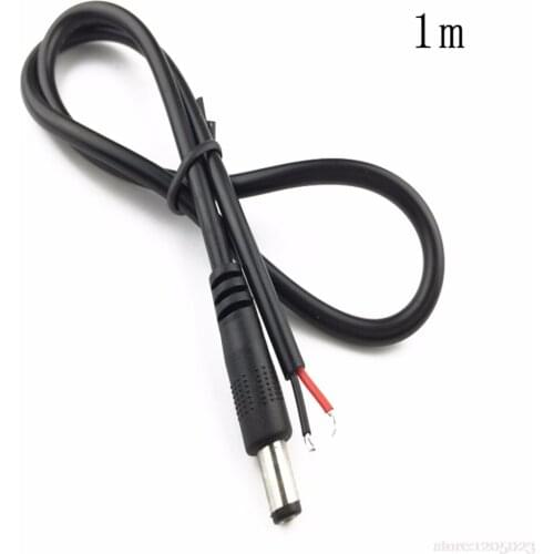 1M DC Power 5.5mm x 2.1mm Male Plug Connector Extension Cord Cable
