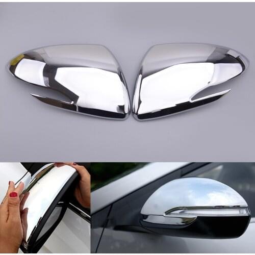 1 Pair Side Rear View Mirror Cover Trim Silver ABS Fit For Hyundai Elantra 2017 2018 2019