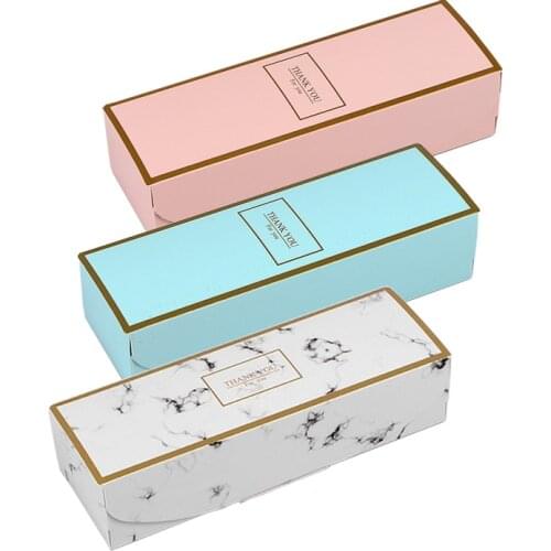 10pcs Thank you Paper Gift Box Rectangular Marbling Party Gift Packaging Box Christmas Party Candy Cookies Cake Wrapping Boxes
